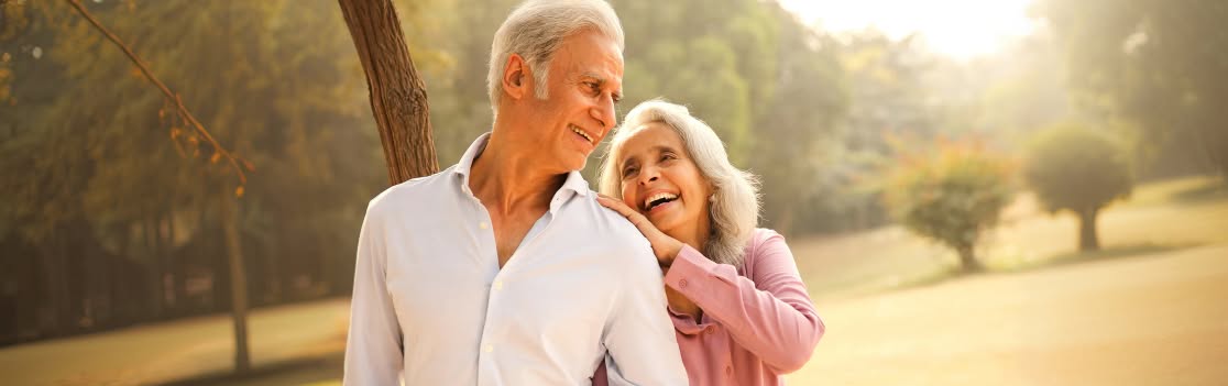 Smiling Couple Outside